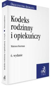 Okładka książki Kodeks rodzinny i opiekuńczy w.6