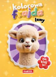 Okładka książki Kolorowa frajda. Lamy z naklejkami