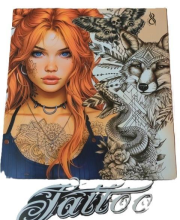 Opakowanie Kolorowanka A4 pionowa 8 obrazków Tattoo pomarańcz