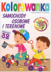 Kolorowanka. Samochody osobowe i terenowe. Autor:   Praca zbiorowa. Dadada.pl Okładka książki Kolorowanka. Samochody osobowe i terenowe