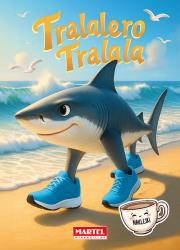 Kolorowanka Tralalero Tralala z naklejkami. Autor: Wiktoria Kohnke. Dadada.pl Okładka książki Kolorowanka Tralalero Tralala z naklejkami