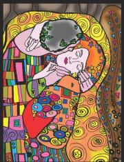 Opakowanie Kolorowanka welwetowa 47x35cm Klimt Pocałunek