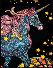 Opakowanie Kolorowanka welwetowa A4 Jednorożec Zodiak