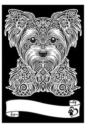 Opakowanie Kolorowanka Welwetowa A4 Yorkshire Terrier