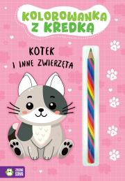 Okładka książki Kolorowanka z kredką. Kotek i inne zwierzęta