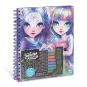 Opakowanie Kolorowanki z czarnymi kartkami i pisakami Isadora Nebulous Stars