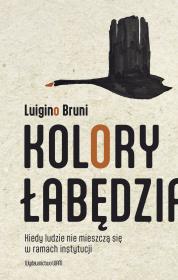 Kolory łabędzia. Kiedy ludzie nie mieszczą się w ramach instytucji. Autor: Luigino Bruni. Dadada.pl Okładka książki Kolory łabędzia. Kiedy ludzie nie mieszczą się w ramach instytucji