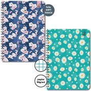 Opakowanie Kołozeszyt A5/50K kratka 90g Kwiatki (6szt)