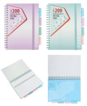 Opakowanie Kołozeszyt B5 PP 200k.kratka Ombre Pastel Line 1szt.mix