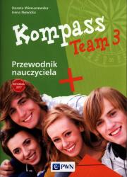 Kompass Team 3 Przewodnik naucz.dla kl.7-8. Autor: Wieruszewska Dorota, Irena Nowicka. Dadada.pl Okładka książki Kompass Team 3 Przewodnik naucz.dla kl.7-8