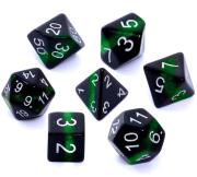 Opakowanie Komplet kości REBEL RPG - Minerały - Szmaragd