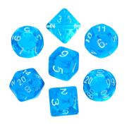 Opakowanie Komplet kości REBEL RPG - Mini Kryształowe - Błękitne