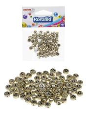 Opakowanie Koraliki Alfabet złote