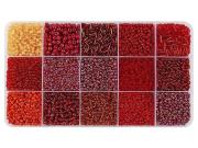 Opakowanie Koraliki DIY odcienie czerwone