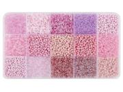 Opakowanie Koraliki DIY odcienie różu pastelowe