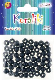 Opakowanie Koraliki drewniane czarne 8mm 60szt