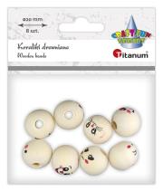 Koraliki drewniane emotki 8szt. Wydawca: Titanum. Dadada.pl Opakowanie Koraliki drewniane emotki 8szt