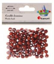 Opakowanie Koraliki drewniane lakierowane brązowe 100szt