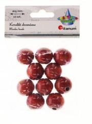 Opakowanie Koraliki drewniane lakierowane brązowe 10szt