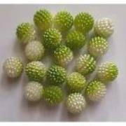 Opakowanie Koraliki plastikowe 10mm zielone ombre 50szt