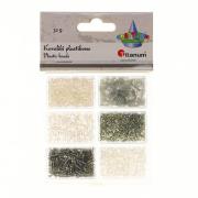 Koraliki plastikowe 6 rozmiarów 32g. Wydawca: Titanum. Dadada.pl Opakowanie Koraliki plastikowe 6 rozmiarów 32g