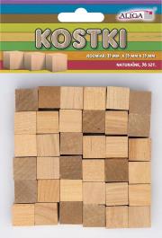 Opakowanie Kostki drewniane 15x15x15mm 36szt
