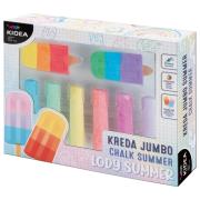 Kreda jumbo lody summer 8 elementów KIDEA. Wydawca: Derform. Dadada.pl Opakowanie Kreda jumbo lody summer 8 elementów KIDEA