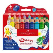 Opakowanie Kredki Grippy 16kol + temperówka FABER CASTELL