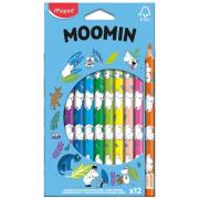Opakowanie Kredki Muminki Jumbo Trójkątne 12szt MAPED