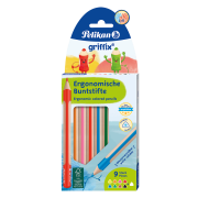 Opakowanie Kredki ołówkowe trójkątne Griffix 9 kolorów