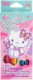 Opakowanie Kredki ołówkowe trójkątne Hello Kitty 12 kolorów