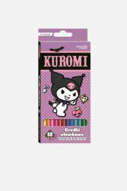 Opakowanie Kredki ołówkowe trójkątne Kuromi 12 kolorów