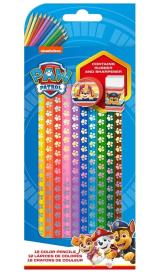 Opakowanie Kredki Paw Patrol 12 kolorów + gumka + temperówka PW19779