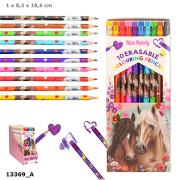 Kredki ścieralne Miss Melody 10 kolorów 13369A. Wydawca: DEPESCHE. Dadada.pl Opakowanie Kredki ścieralne Miss Melody 10 kolorów 13369A