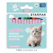 Opakowanie Kredki woskowe 12 kolorów Kitty