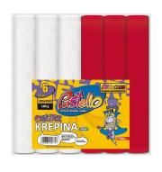 Opakowanie Krepina mini 20x250cm 180g biało-czerwona 6szt