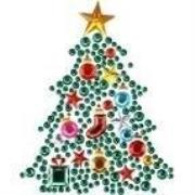 Opakowanie Kryształki samoprzylepne choinka 85x110mm