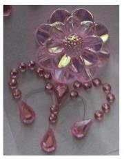 Opakowanie Kryształki samoprzylepne kwiaty 35x50mm róż 8szt