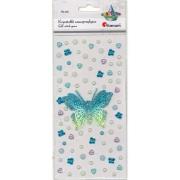 Opakowanie Kryształki samoprzylepne motyl 3D 75x60mm 82szt