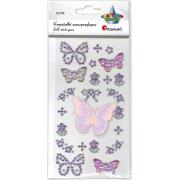 Opakowanie Kryształki samoprzylepne motyle 23szt