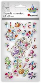 Opakowanie Kryształki samoprzylepne słoń, napis LOVE 22szt