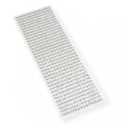 Opakowanie Kryształki samoprzylepne srebrne 6mm