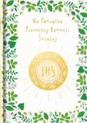 Opakowanie Książeczka A5 Pamiątka Komunijna. Złoty opłatek