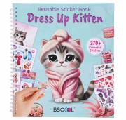Opakowanie Książeczka z naklejkami wielokrotnego użytku Dress Up Kitten A002649