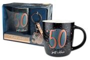 Opakowanie Kubek Denim z metalowym brelokiem - 50 urodziny