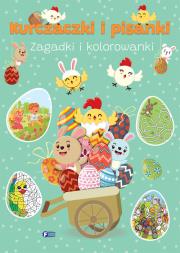 Okładka książki Kurczaczki i pisanki. Zagadki i kolorowanki - uszkodzone