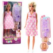 Opakowanie Lalka Anlily w ciąży sukienka w kropki akcesoria
