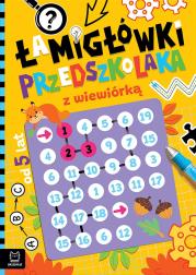 Okładka książki Łamigłówki przedszkolaka z wiewiórką od 5 lat