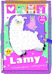 Okładka książki Lamy. Kolorujemy i naklejamy