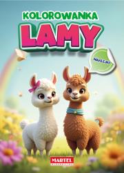 Okładka książki Lamy z naklejkami. Kolorowanka